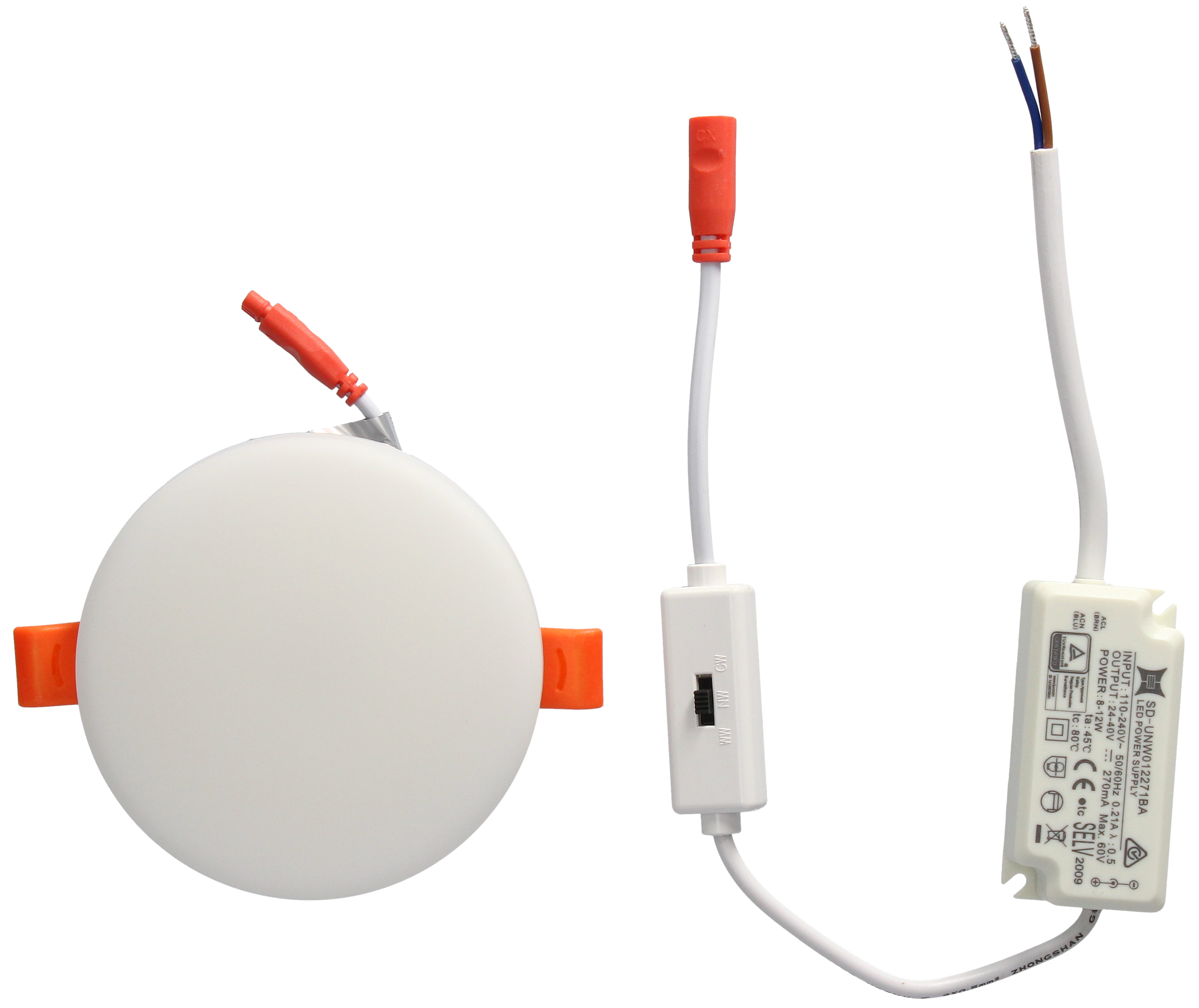 Spot à encastrer réglable Onyx D10 led intégrée, blanc chaud/froid, rond blanc - 4