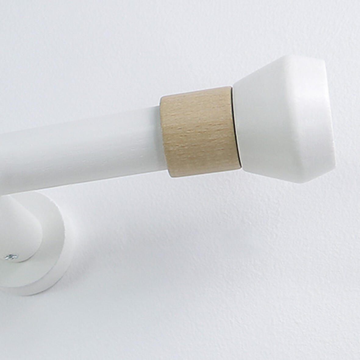 Embout pour barre à rideau, Diam.28 mm blanc Syst.d, INSPIRE - 2