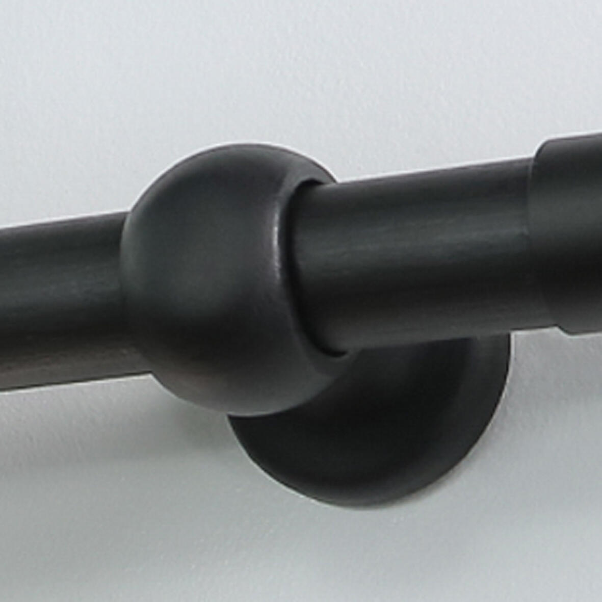 Support tringle à rideau Charme récup, 28 mm noir INSPIRE - 2