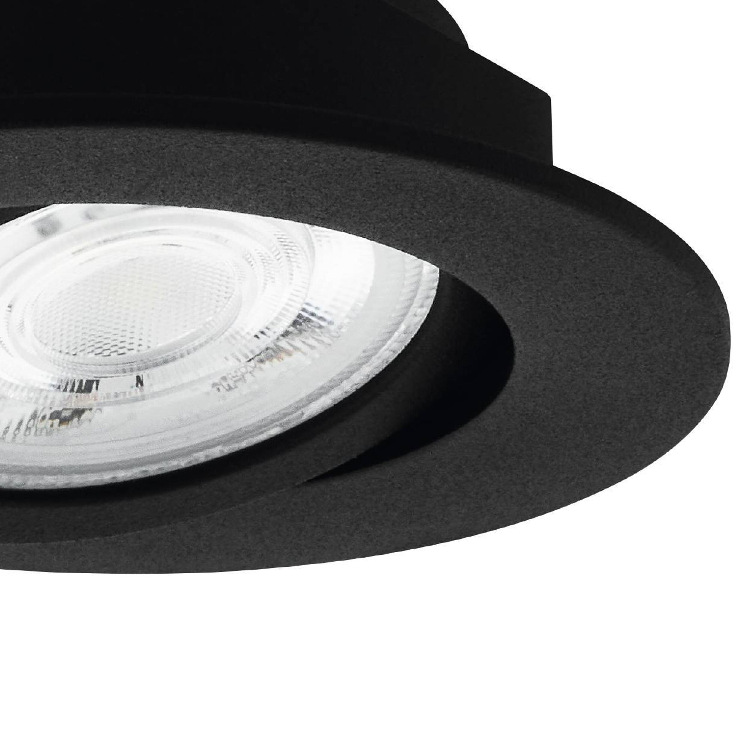 Kit 1 spot encastré connecté Zigbee bluetooth Saliceto blanc/couleurs, rond noir - 9