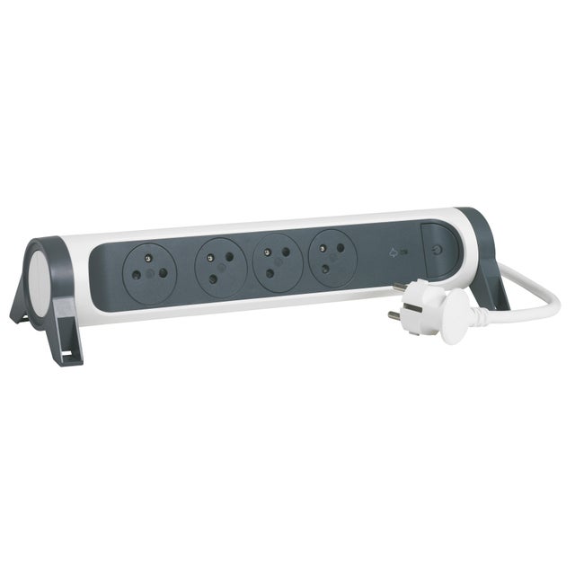 Multiprise parafoudre rotative 4 prises avec interrupteur, 1.5 m LEGRAND