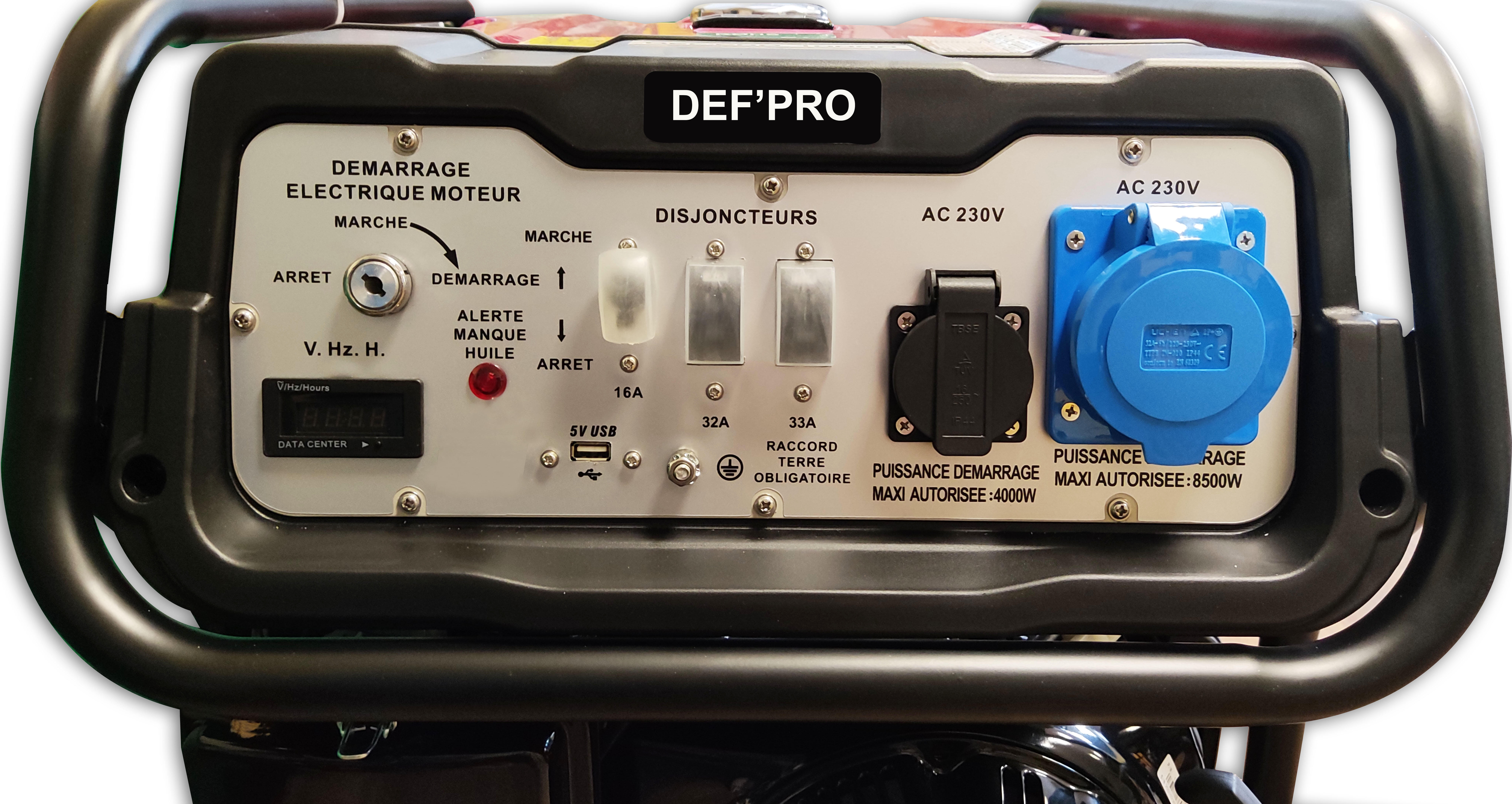 Groupe électrogène essence 7500W DEFITEC Def'pro 10000 - 2