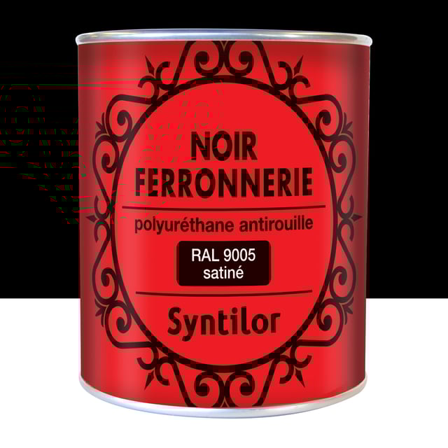Peinture extérieure fer Ferronnerie SYNTILOR noir ral 9005 satiné 750ml