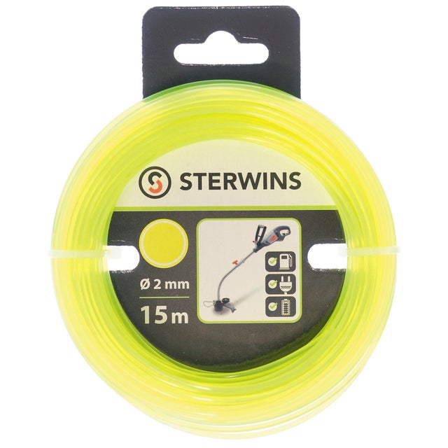 Filo STERWINS tondo per decespugliatore giallo L 15 m ø 2 mm