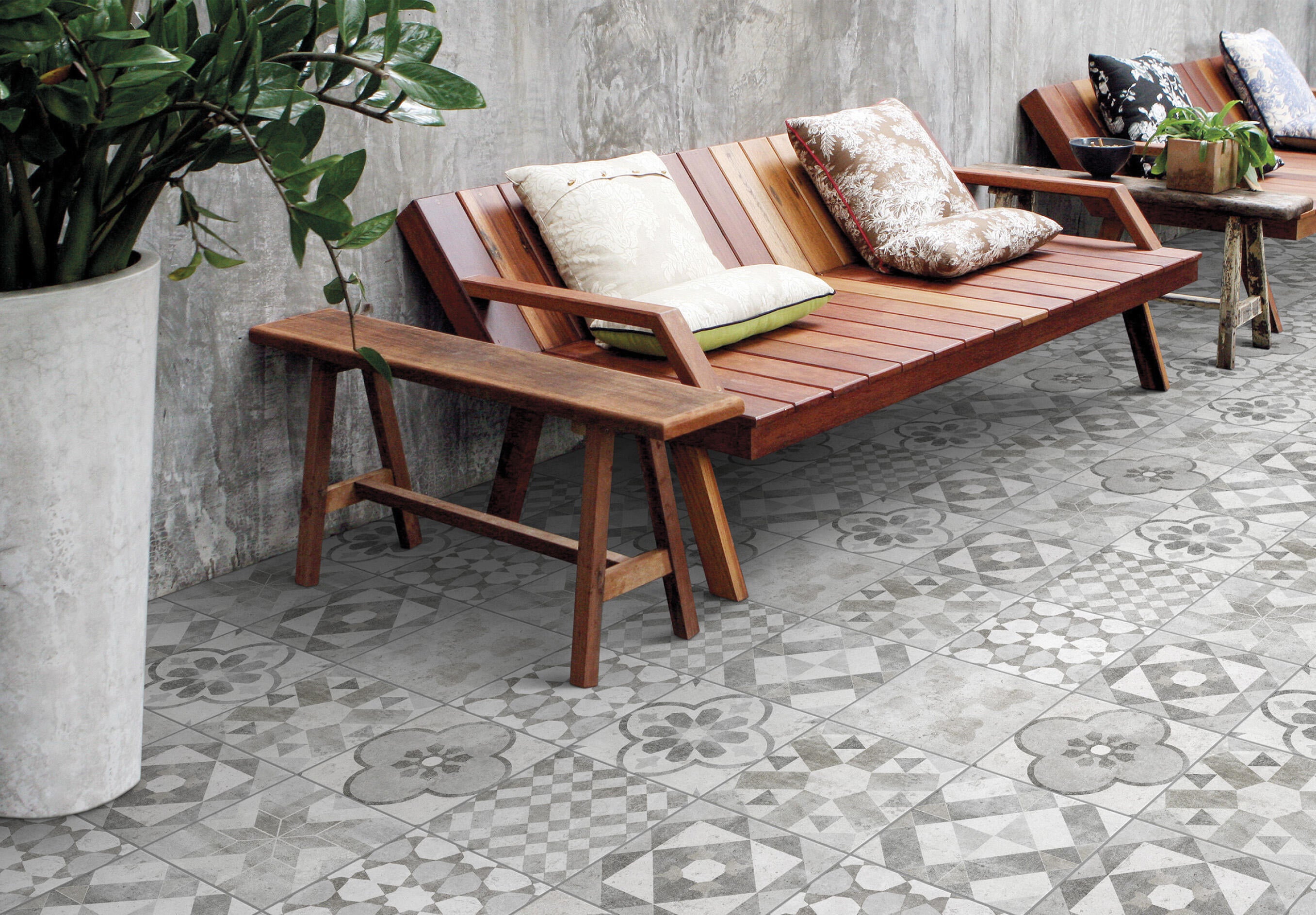 Piastrella Decorativa In Gres Porcellanato Ardesia Metal Diverse Tonalità Del Cotto. Beige - 9