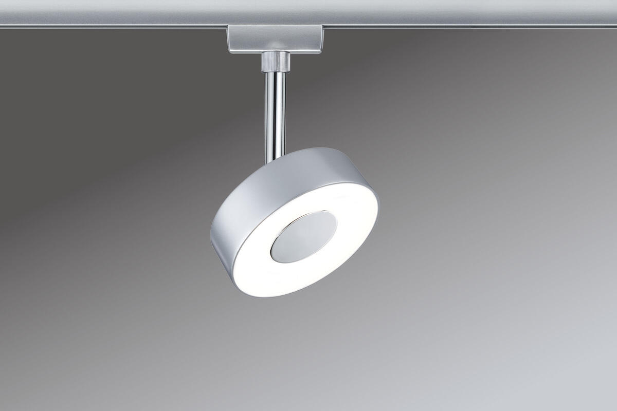 Spot LED URail Circle 1x5,3W 2700K moderne métal chrome mat, PAULMANN - 2