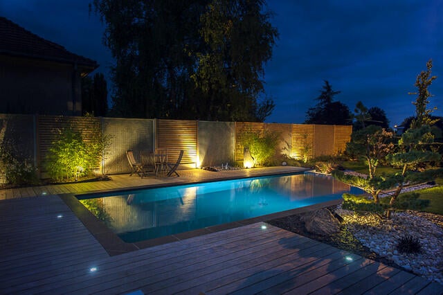 Spot à encastrer LED bord de piscine 12V D.10 cm 500 lumens blanc chaud LUMIHOME - 2