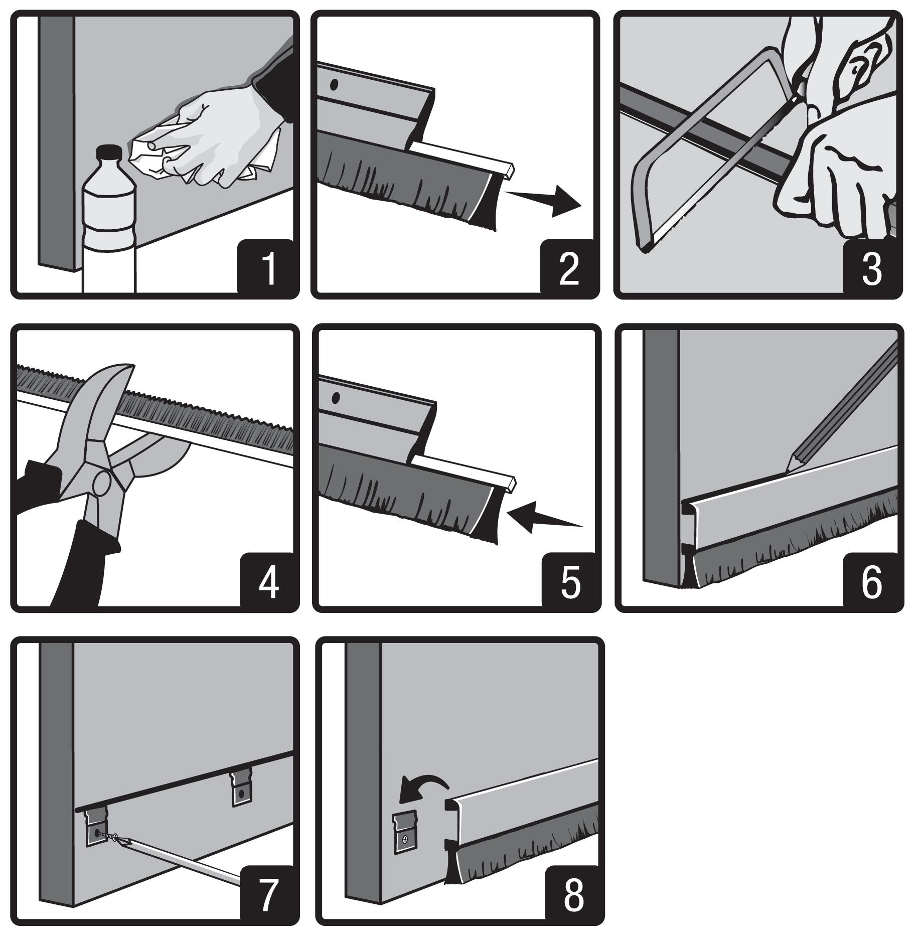 Bas de porte à visser brosse Sol irrégulier premium 3M, L.93 cm marron - 4