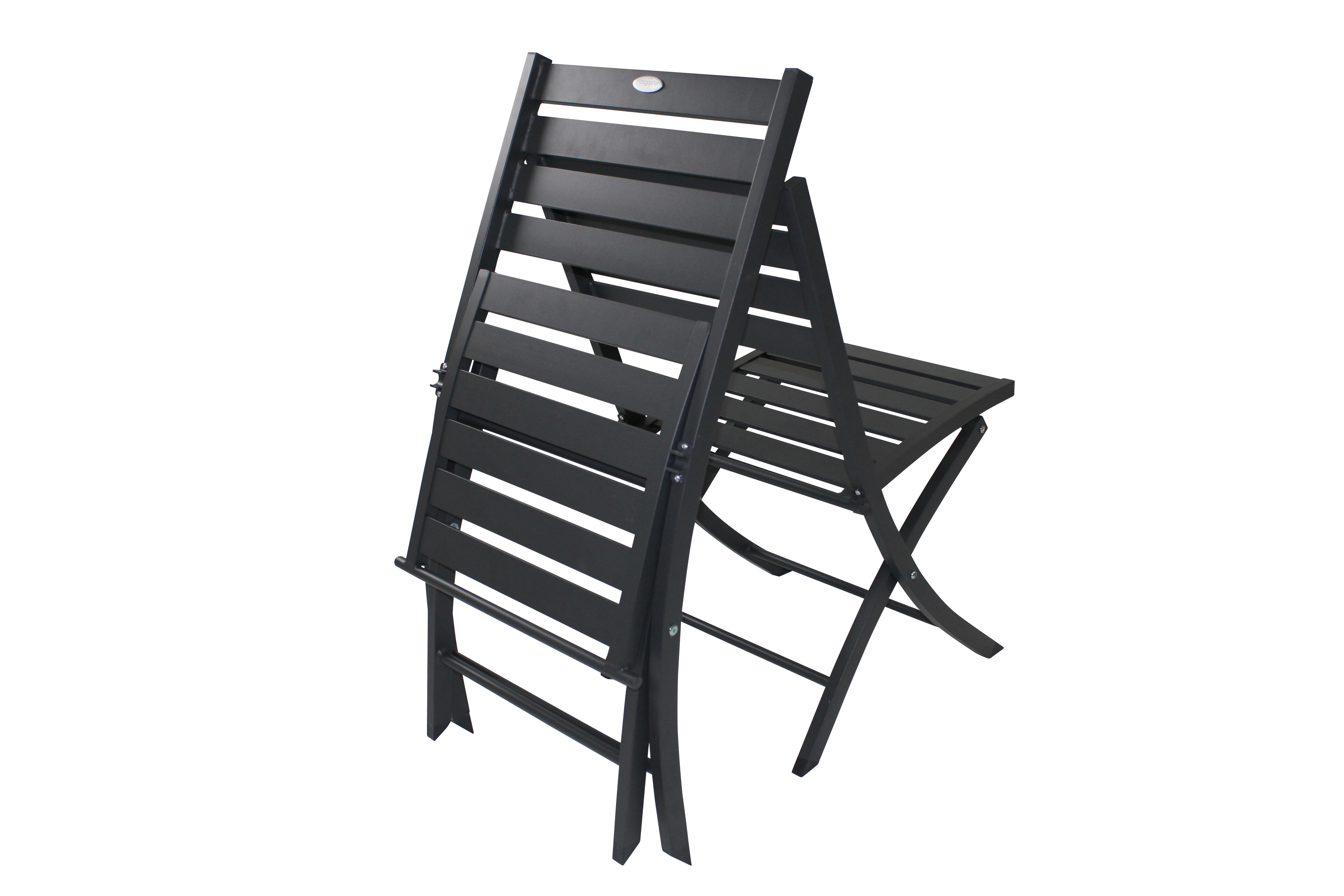 Chaise de jardin Marius en aluminium gris anthracite - CITY GARDEN - 3