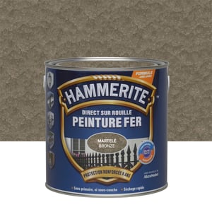 Peinture extérieure fer Martelé HAMMERITE bronze mat  2.5l