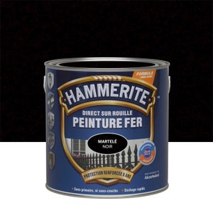Peinture extérieure fer Martelé HAMMERITE noir mat  2.5l