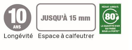 Bas de porte à visser brosse Sol irrégulier premium 3M, L.93 cm marron - 5