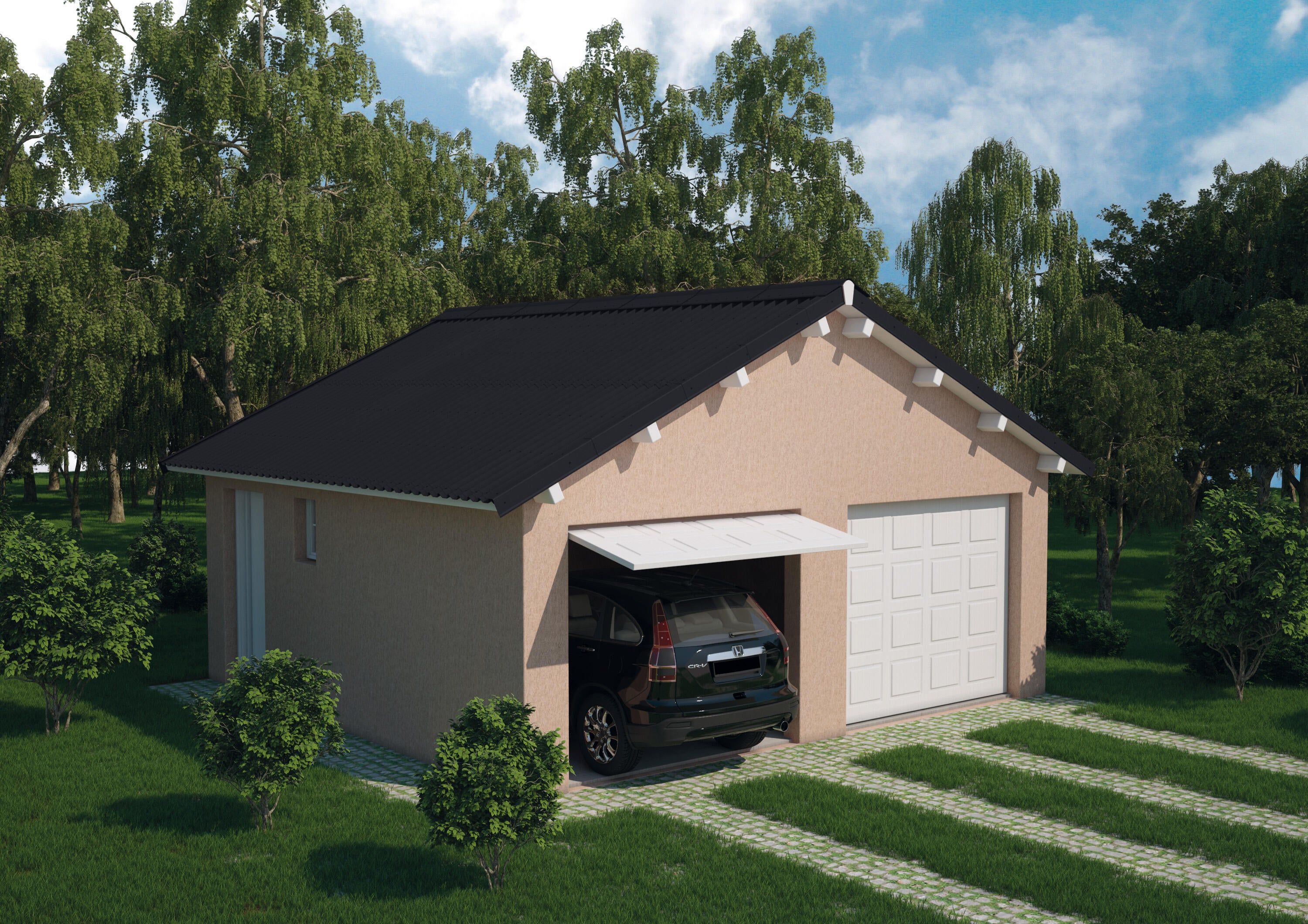 Plaque ondulé bitumée noir intense l.0.81 x L.2 m - 2