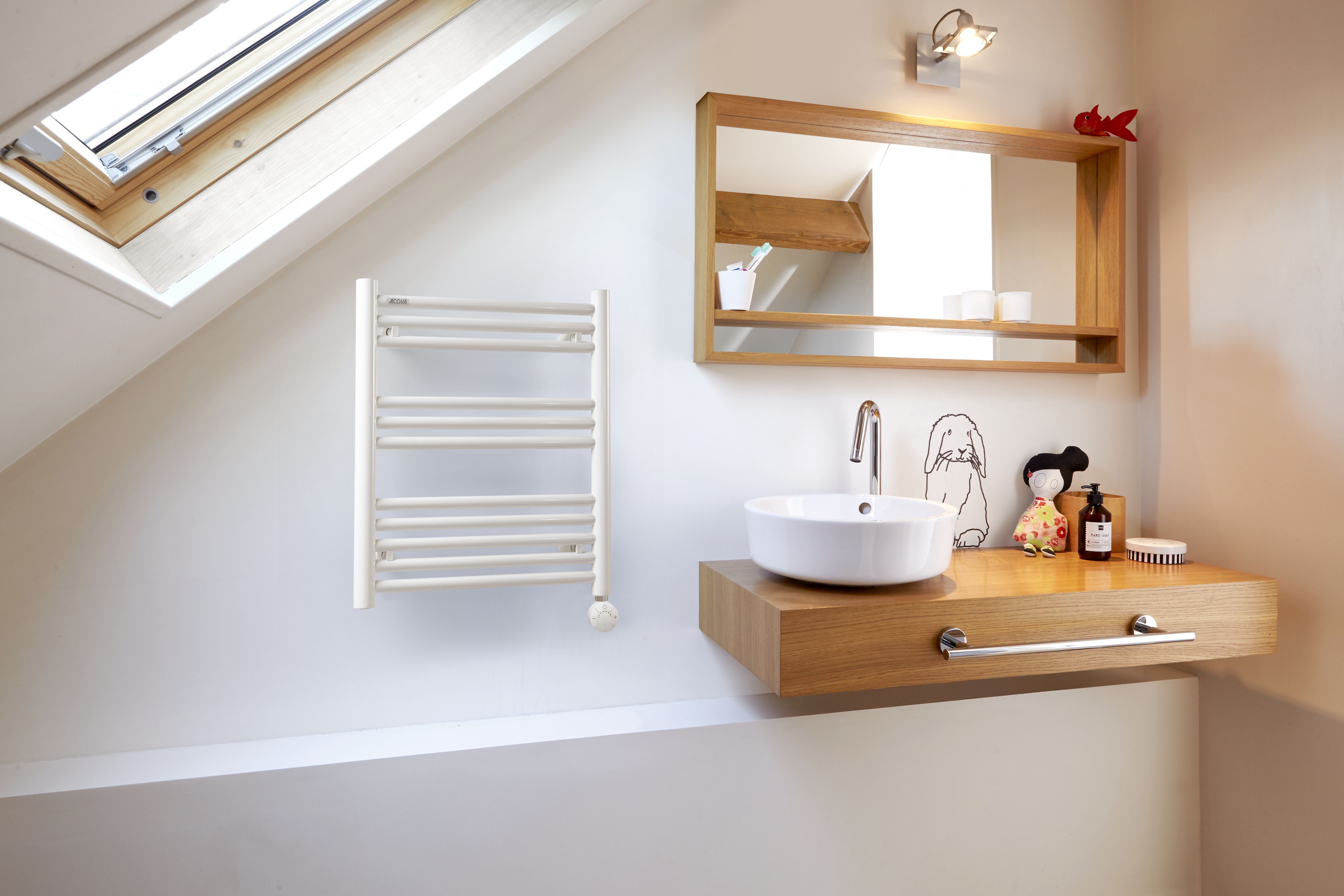 Sèche-serviettes électrique Angora XS ACOVA 250W, H64.6 x l51cm blanc - 2