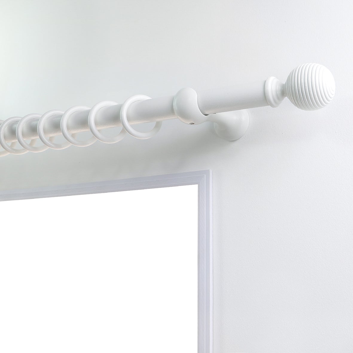 Lot de 10 anneaux pour tringle à rideau System d 35 mm polypropylène blanc peint - 3