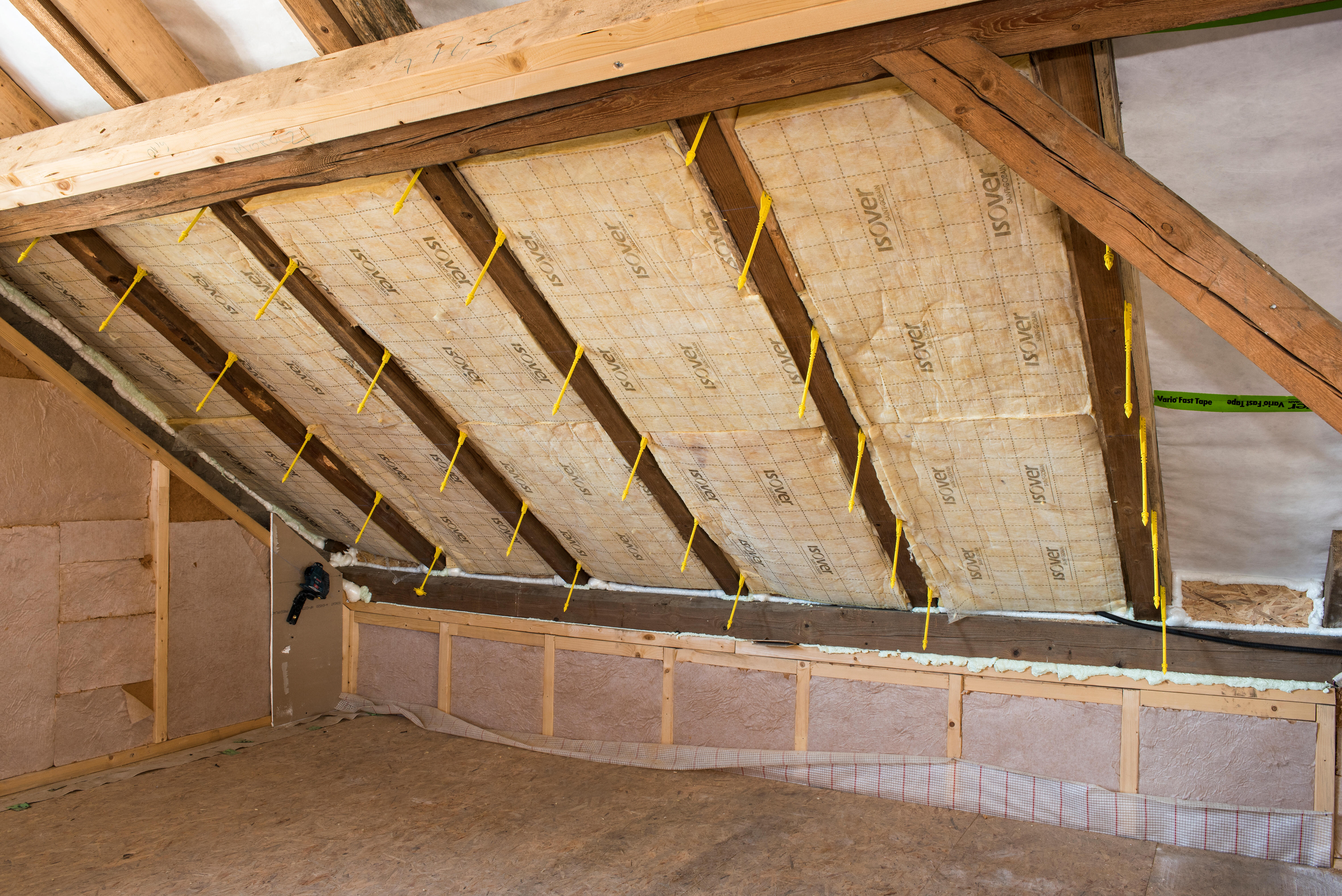 Rouleau laine de verre combles aménageables ISOVER 035 nu, Ep.60mm, 10x1.2m,R1.7 - 5