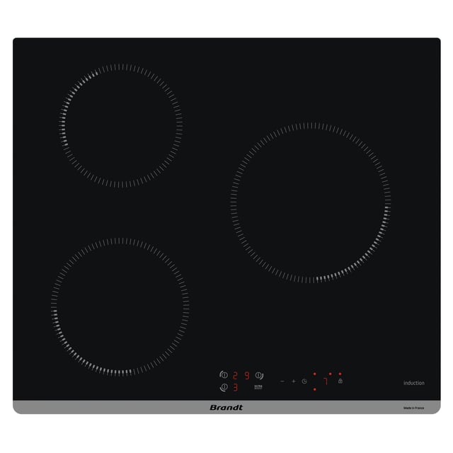 Plaque à induction 3 feux BRANDT BPI1631UB Noir