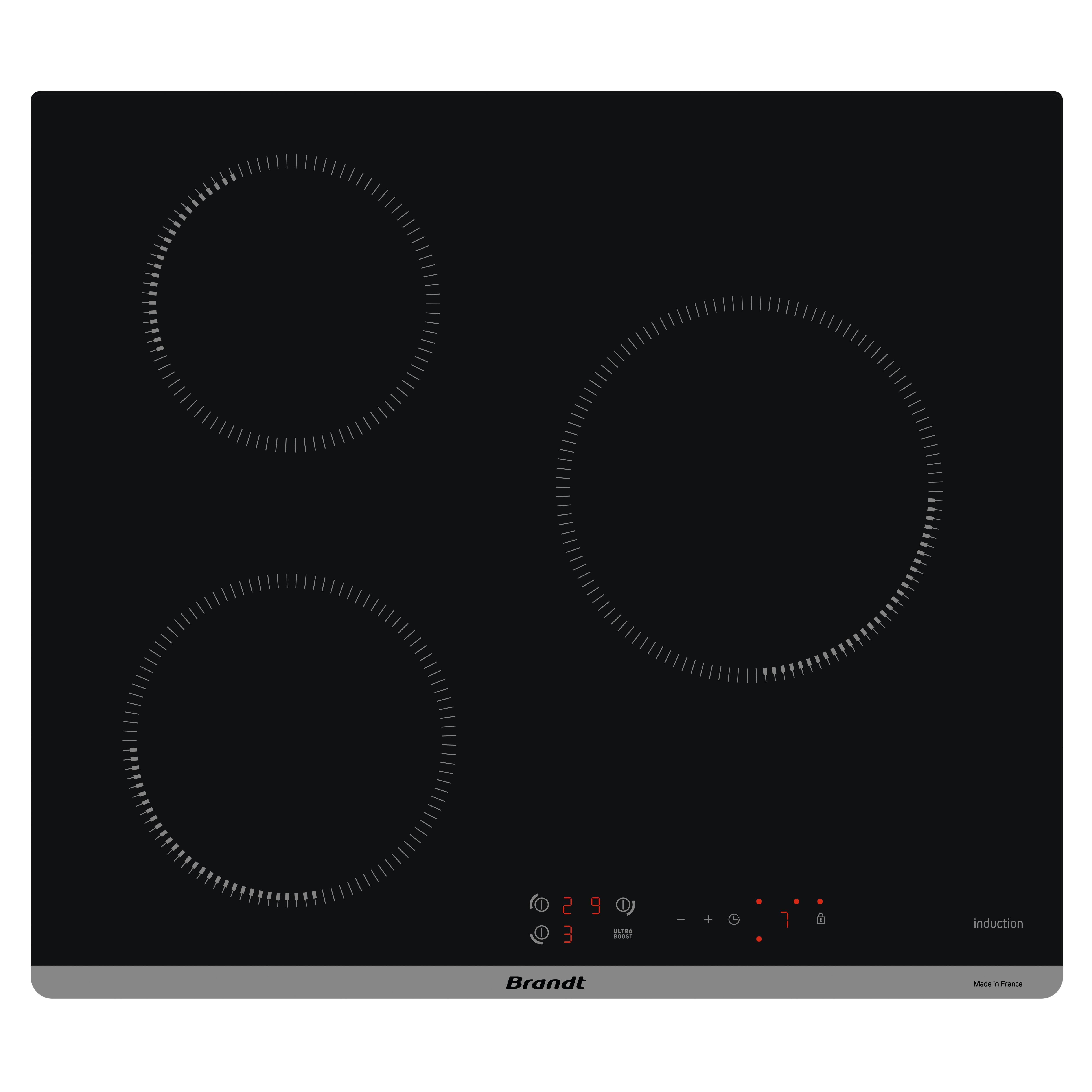 Plaque à induction 3 feux BRANDT BPI1631UB Noir Leroy Merlin — free download