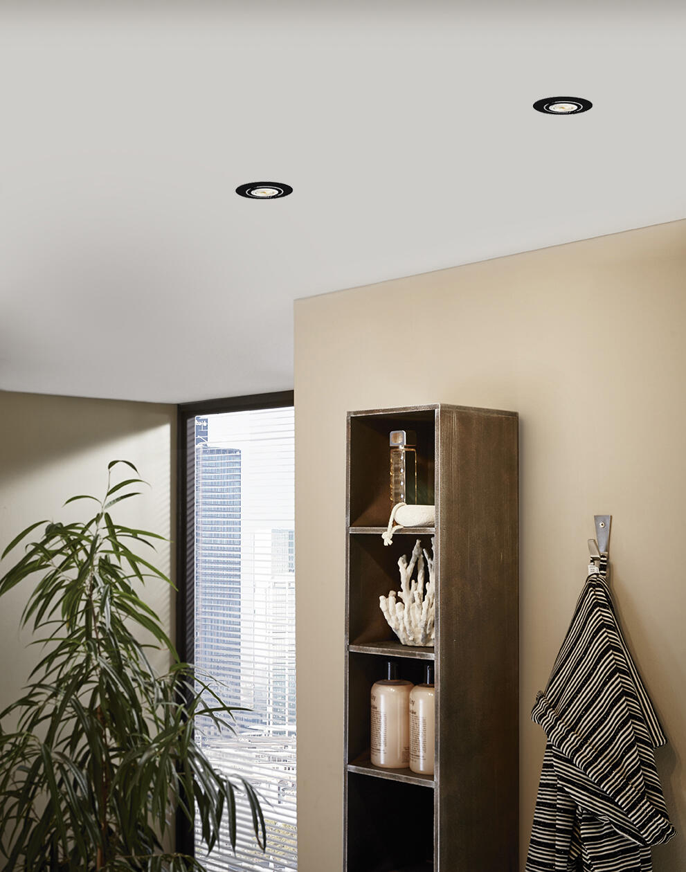 Kit 1 spot encastré connecté Zigbee bluetooth Saliceto blanc/couleurs, rond noir - 4