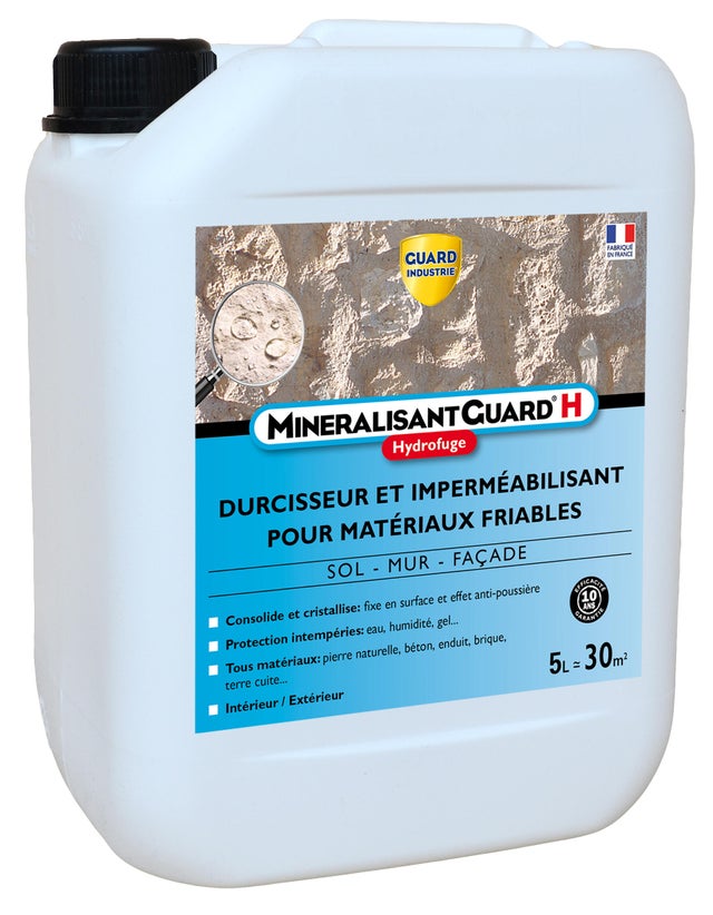 Imperméabilisant Durciceur hydrofuge sol, mur, façade GUARD INDUSTRIE, 5L
