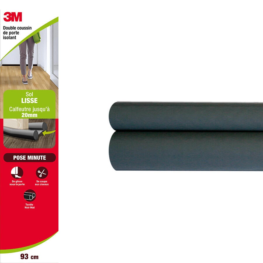 Coussin de porte 3M Tranqu'illico noir 93 cm - 2