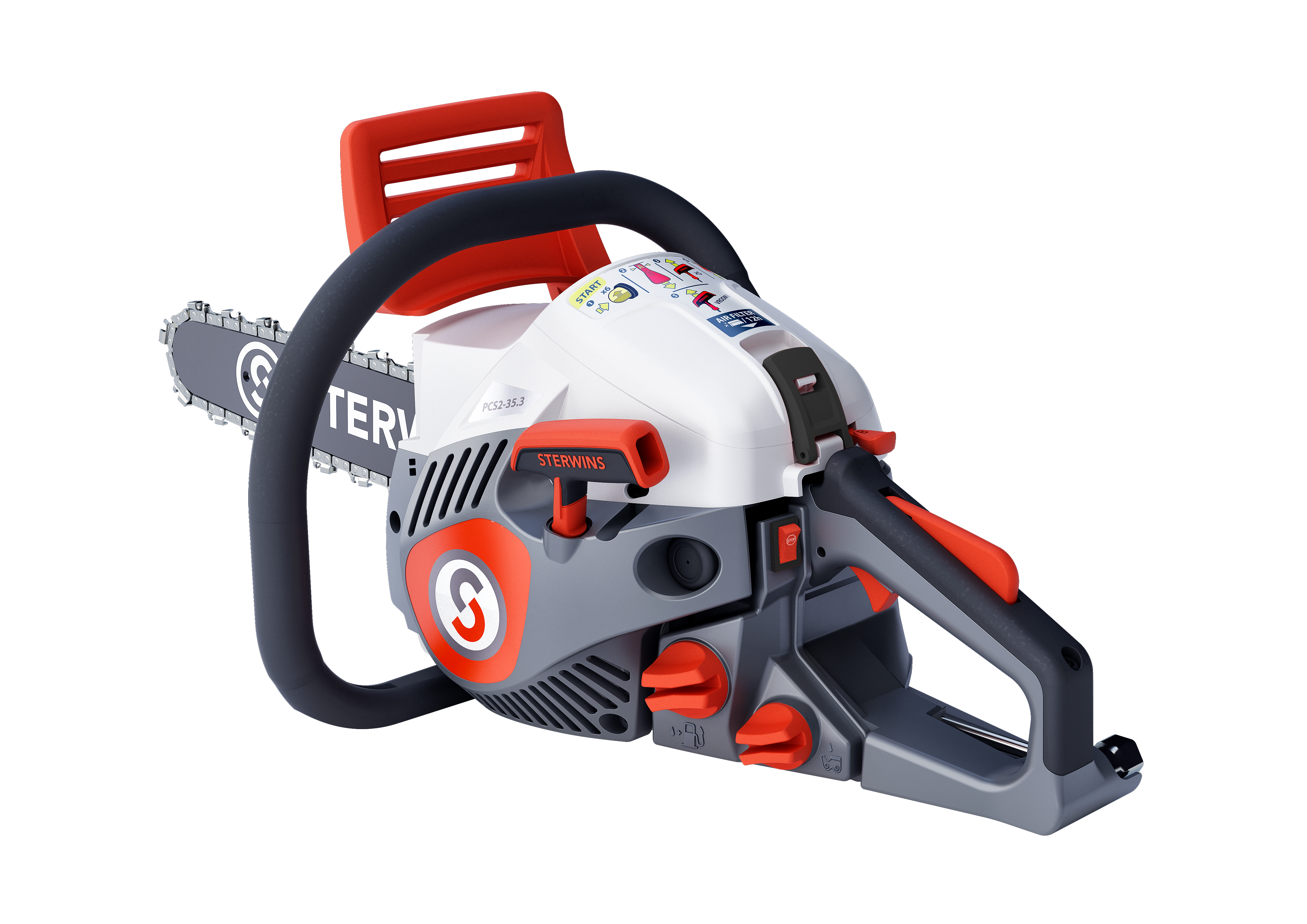 Tronçonneuse à essence STERWINS 37.2 cm³, guide de 35 cm - 6