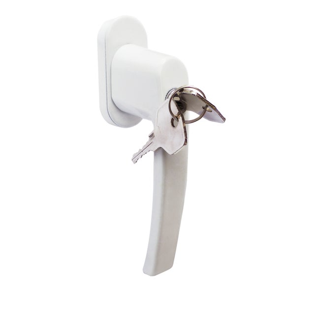 Poignée de fenêtre KINTECH, aluminium peint blanc