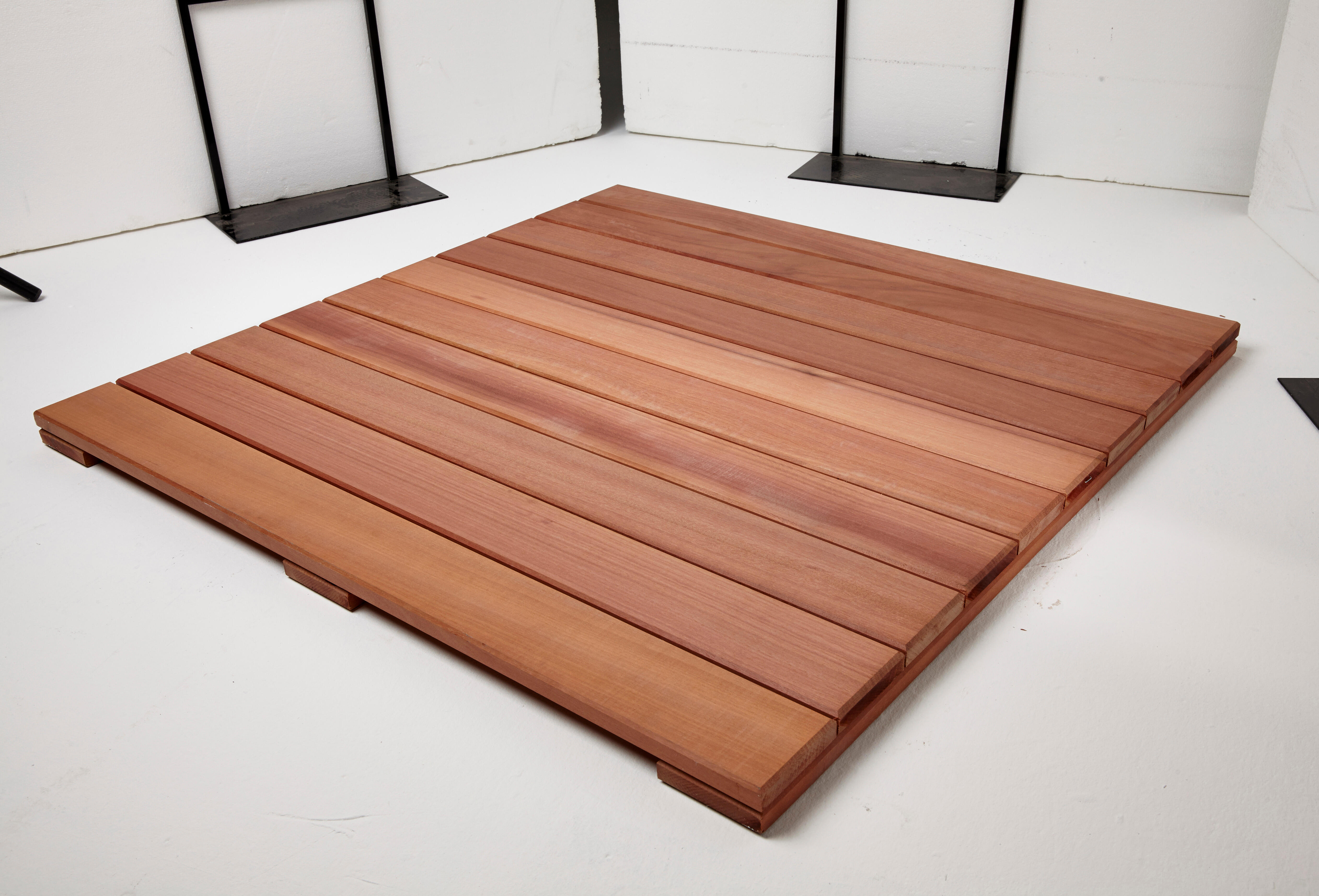 Dalle terrasse bois akola marron, L.100 x l.100 cm x Ep.44 mm - 4
