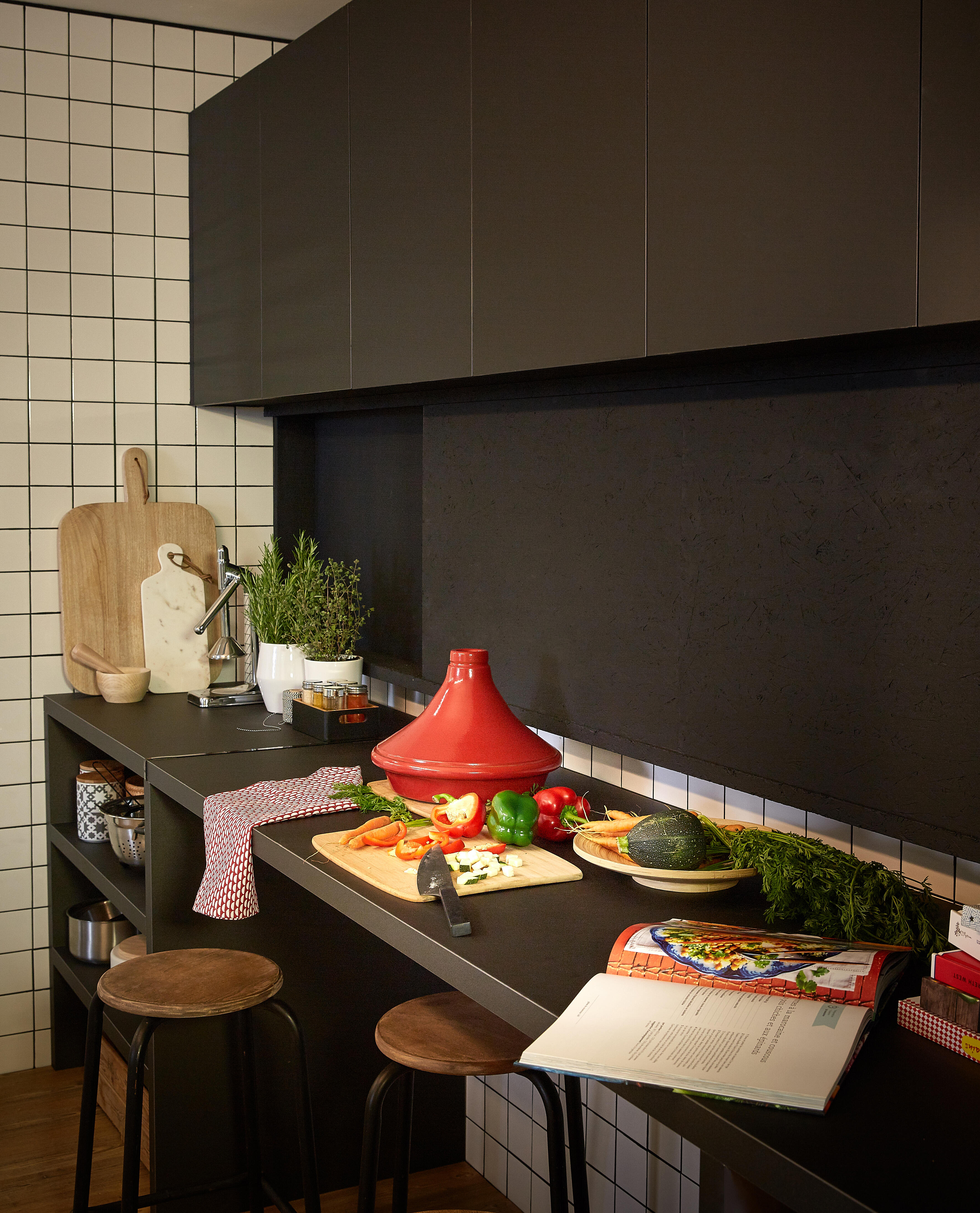 Profil de jonction noir L.67 x l.3.8 cm - 3