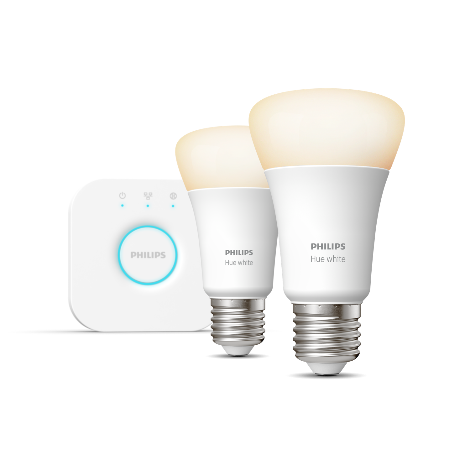 Kit Pont Hue + 2 ampoules led connectées E27, 800Lm, blanc chaud, PHILIPS HUE - 2