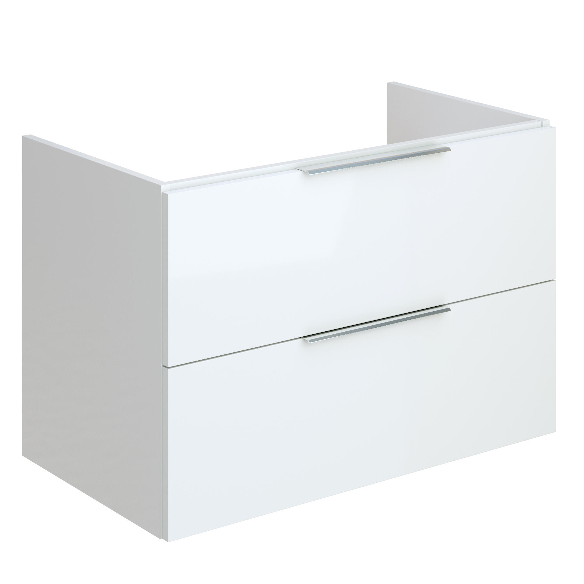 Mobile da bagno sotto lavabo SENSEA Essential bianco laccato lucido L 79 x H 53 x P 45 cm 2 cassetti, lavabo non incluso - 4