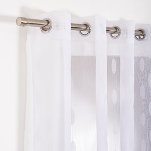 Voilage tamisant tamisant, Nina, blanc H.260 x l.140 cm