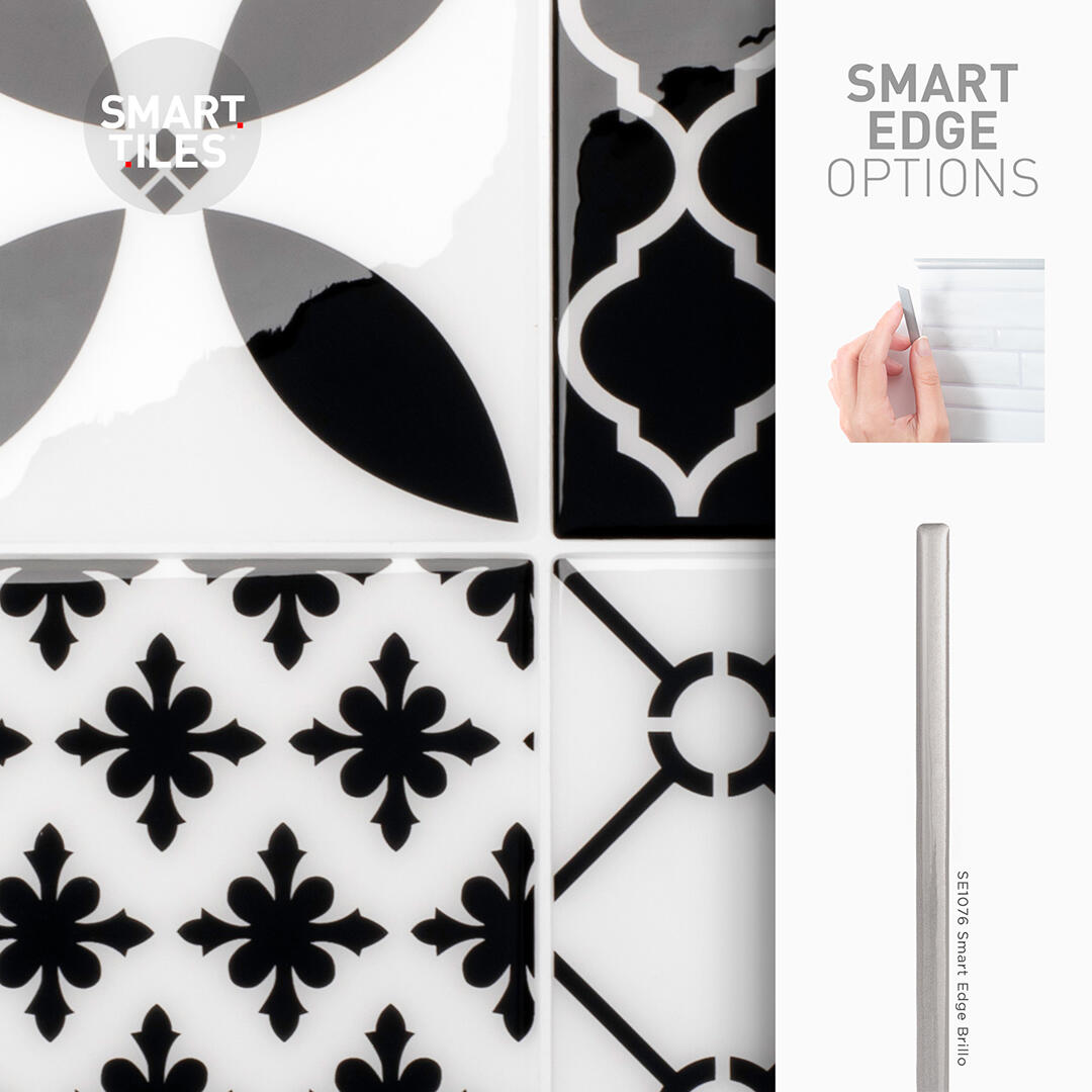 Lot de 4 adhésifs décoratifs, Vintage Bilbao, gris, 22.86X22.86 cm - 6