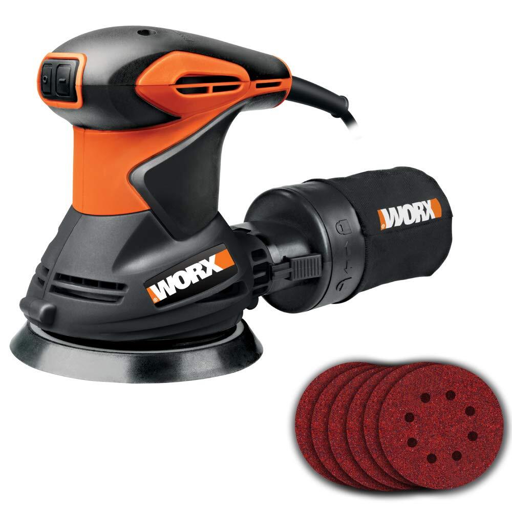 Ponceuse excentrique 300W WORX - WX652.1 (Idéale pour les surfaces en bois) - 2