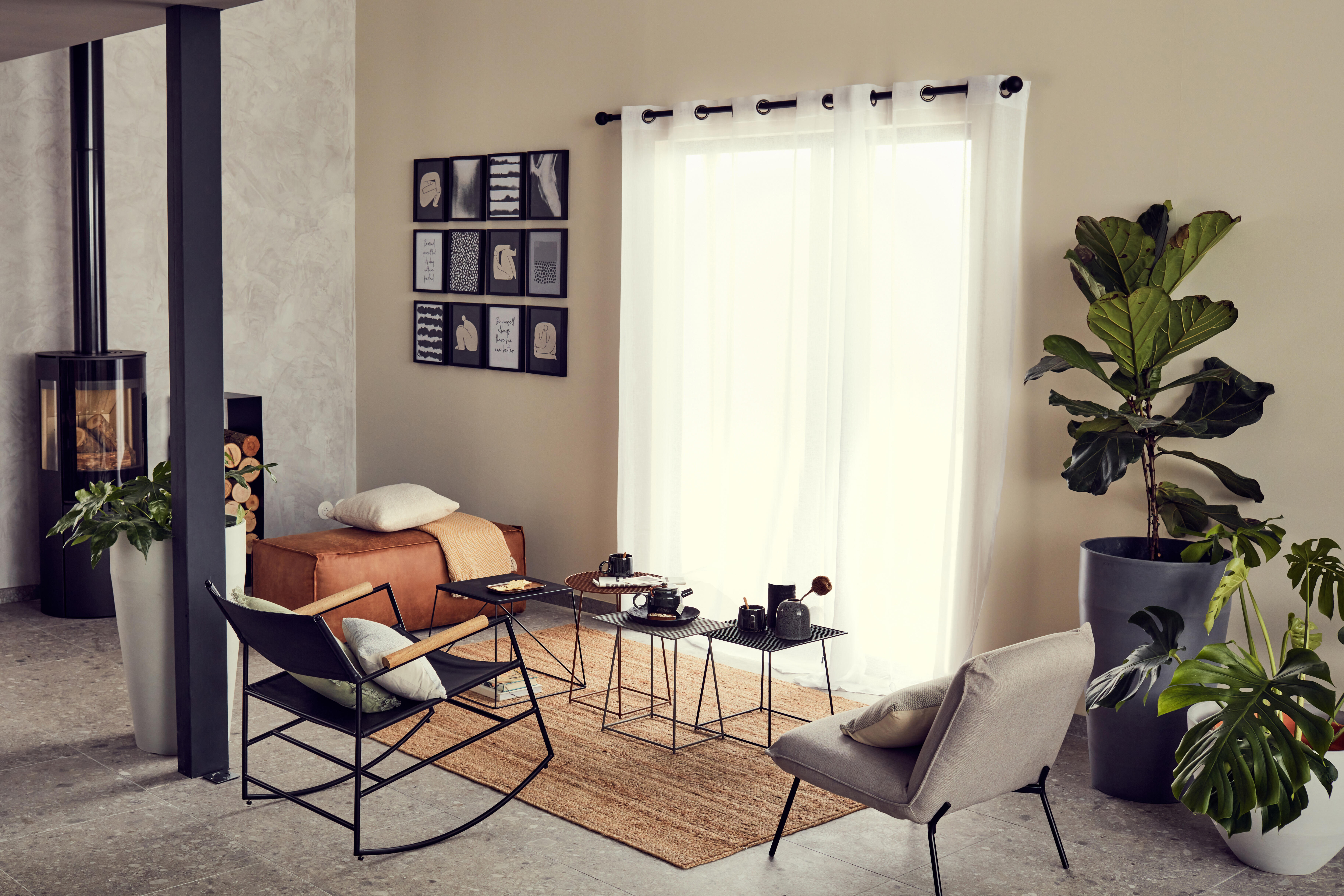 Range-bûche acier noir givré Newton DIXNEUF - 5