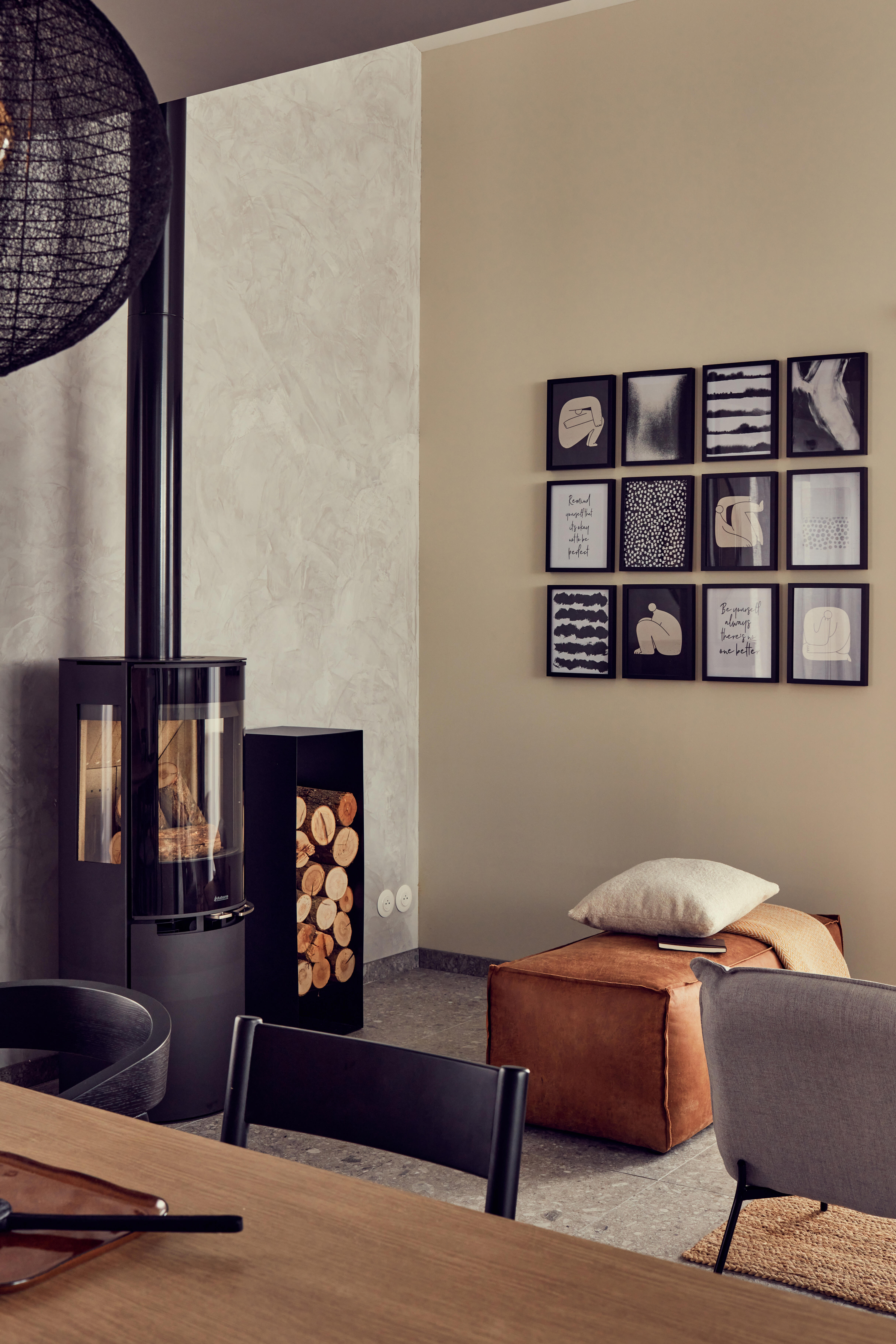 Range-bûche acier noir givré Newton DIXNEUF - 4