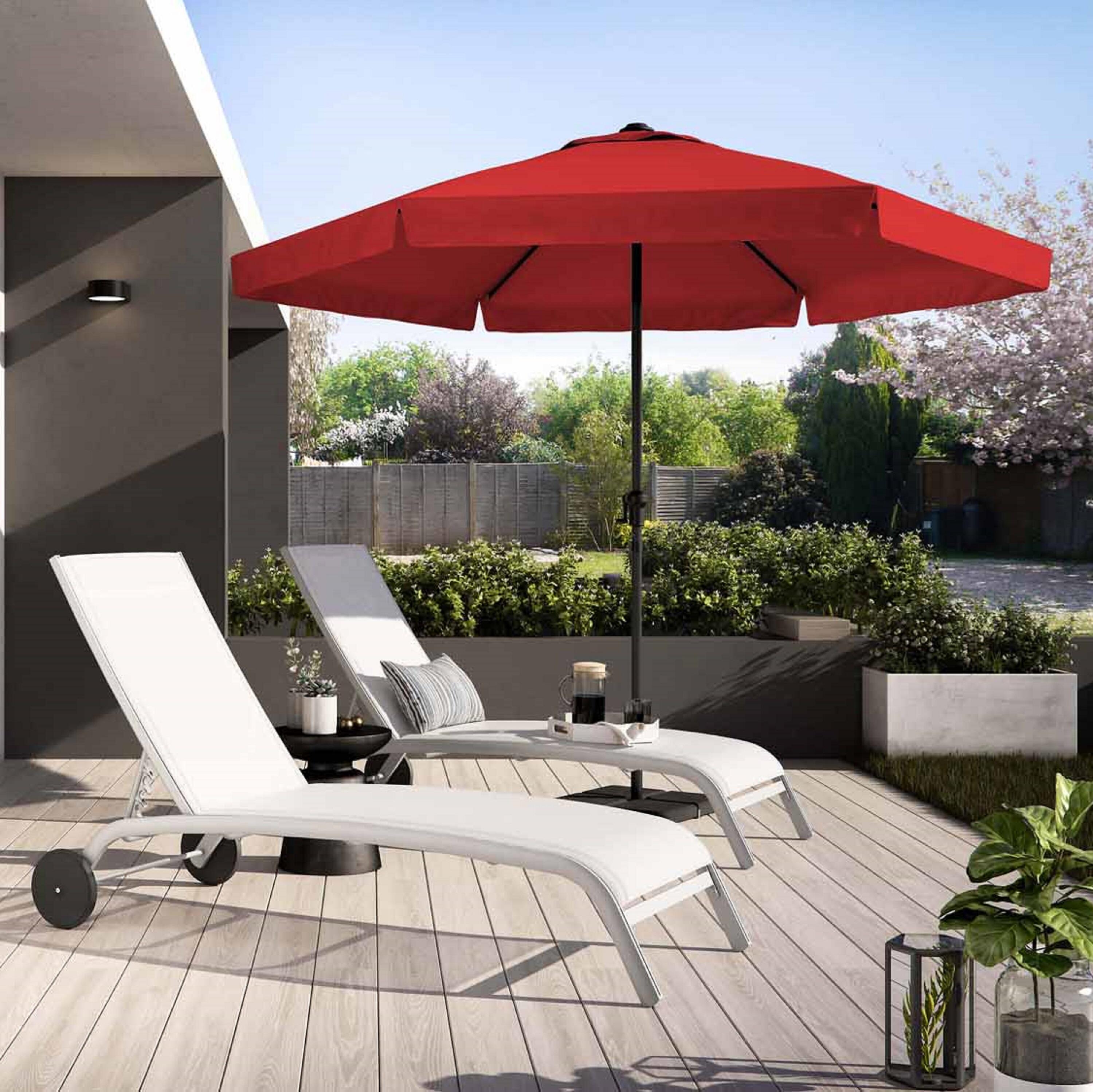 Parasol NATERIAL Avea rouge hexagonal - 2