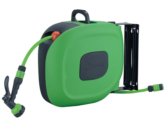 Dévidoir mural équipé et autoenroulant L.25 m GEOLIA