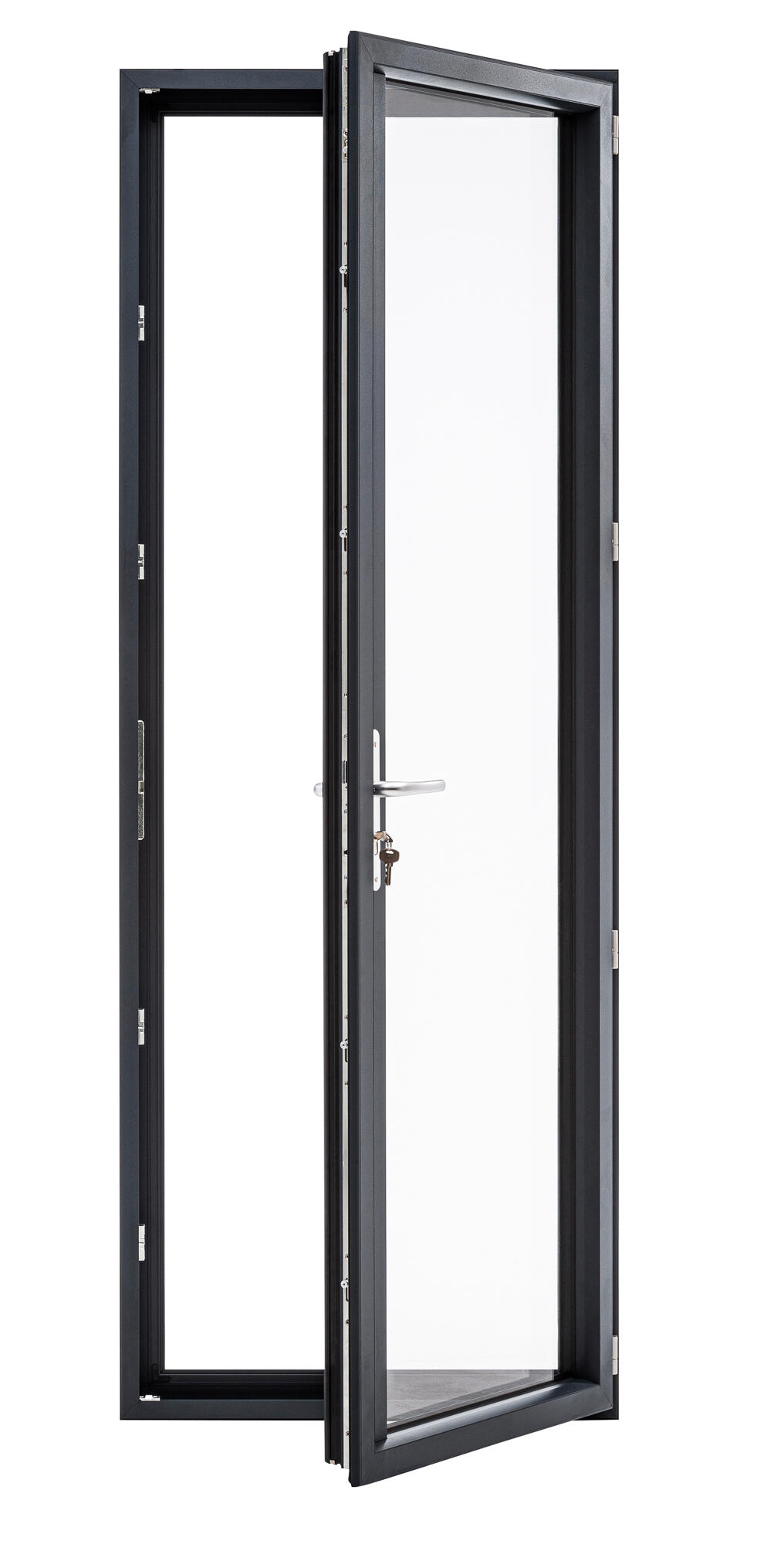 Porte-fenêtre alu Essentiel H.215xl.90 cm 1 vantail tirant droit gris anthracite - 5