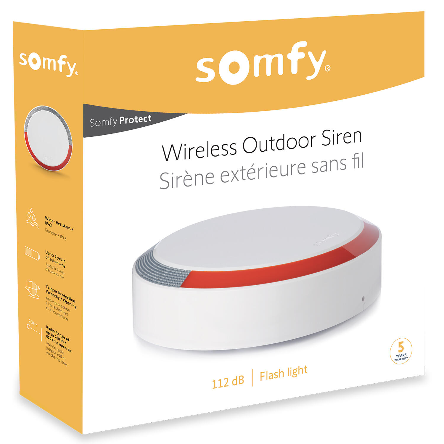 Sirène d'alarme filaire extérieur Protect SOMFY 112 dB - 3