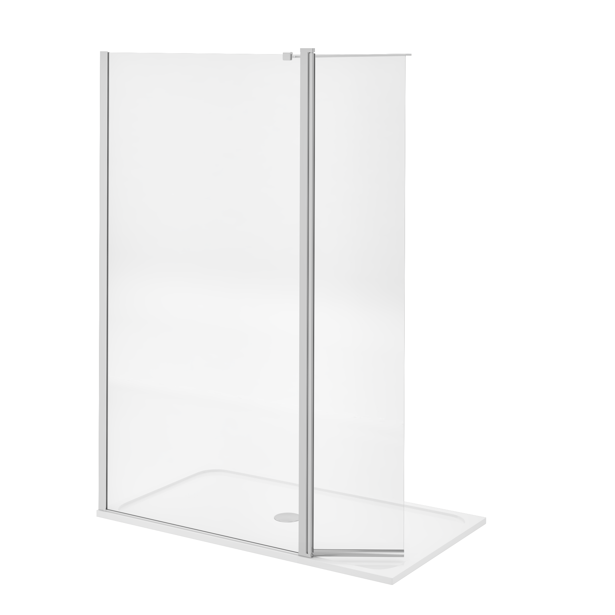 Box doccia walk-in Remix, vetro 8 mm, L 97-98.5 cm x H 200 cm, profilo cromo - 14
