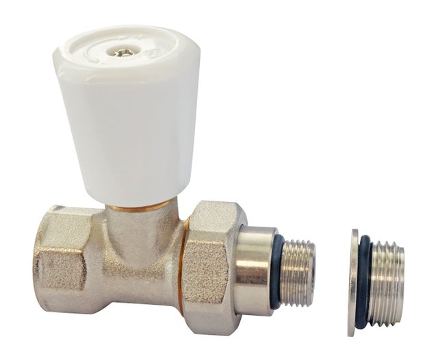 Robinet simple réglage nickelé droit universel