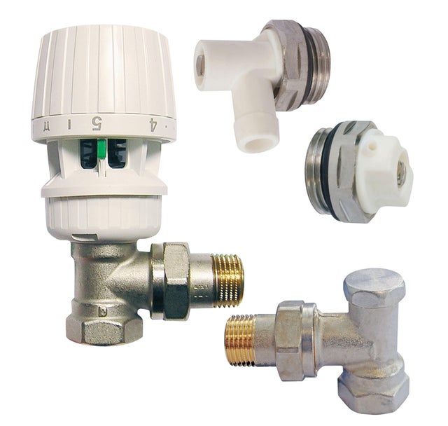 Kit radiateur thermotatique Danfoss équerre 15/21