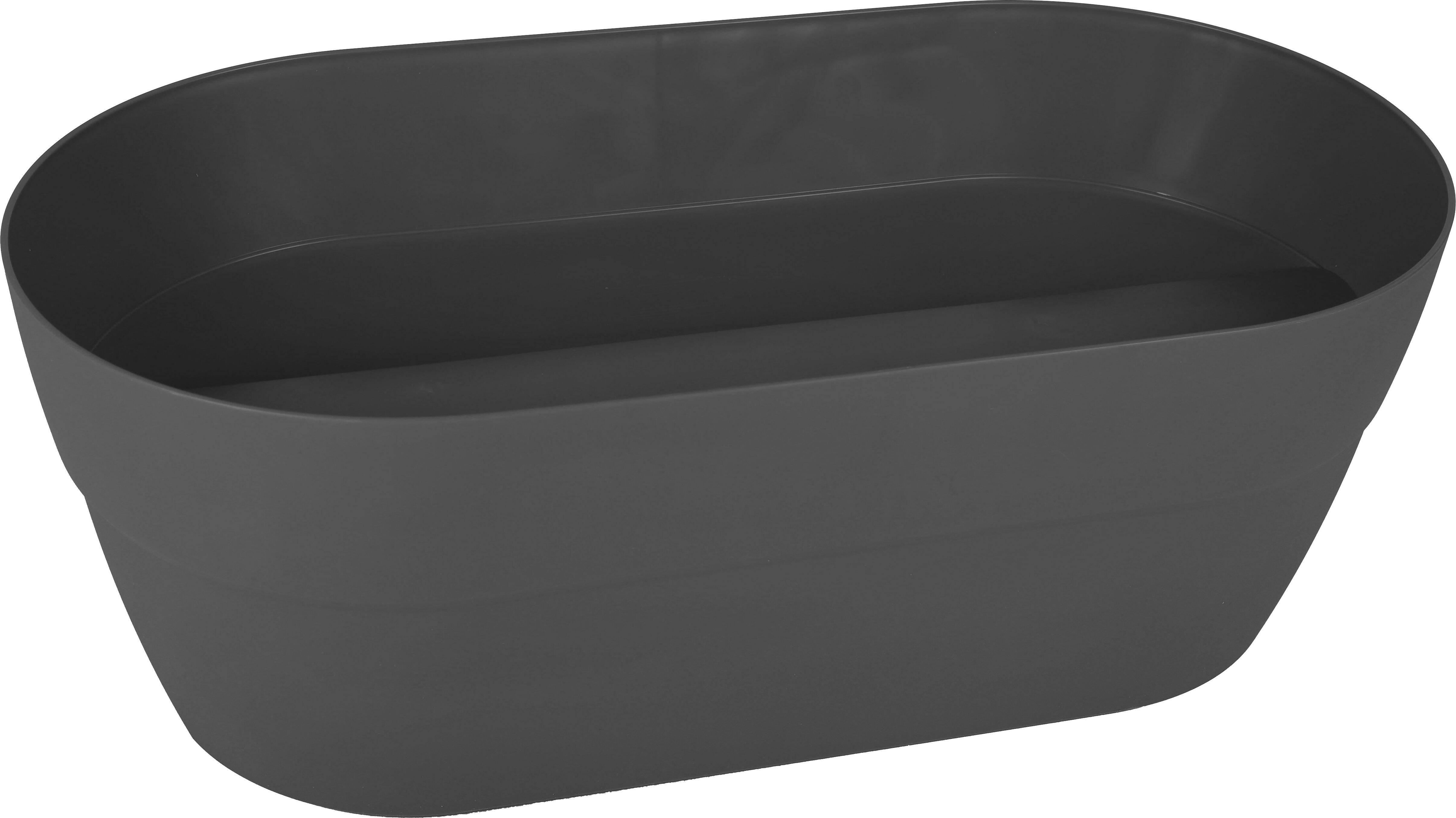 Soucoupe Cancun Gris Béton Pour Jardinière Cancun 80 Cm - EDA Plastiques