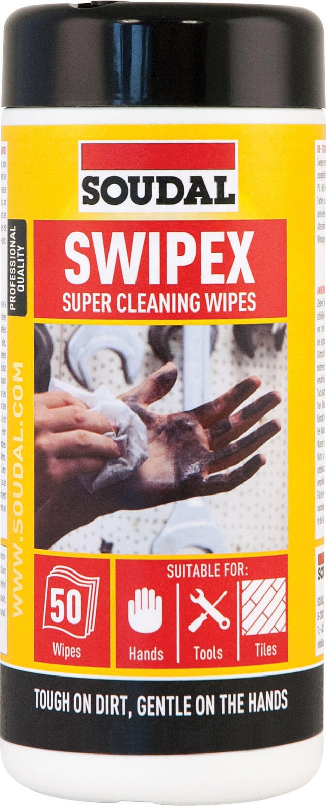 Lingettes Swipex SOUDAL nettoyantes, 50 lingettes