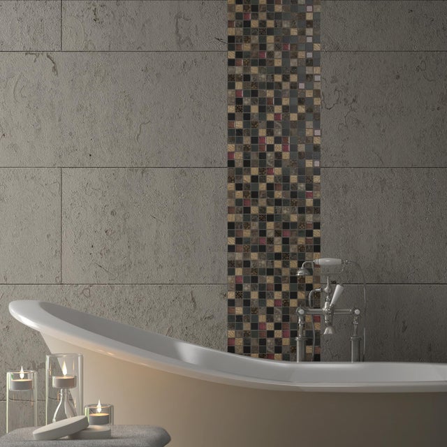 Mosaico in vetro Patchwork multicolore opaco L 30 x L 30cm x Sp. 8 mm