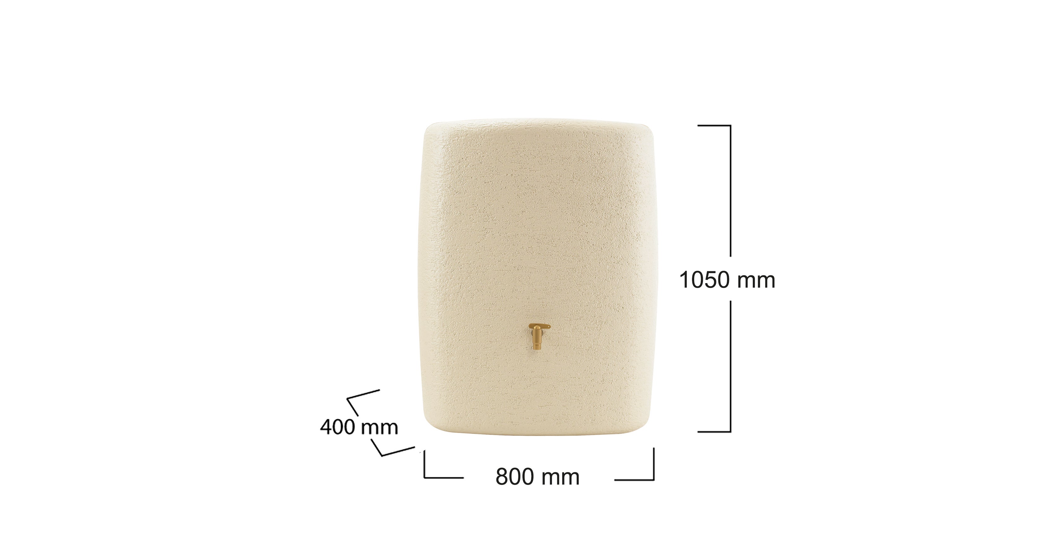 Récupérateur d'eau GARANTIA carré sable, 275 l - 5