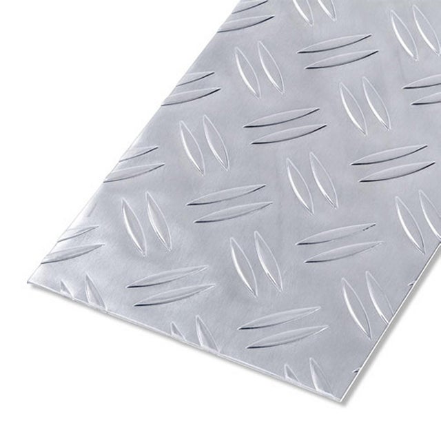 Tôle aluminium grain de riz brut gris L.1000 x l.120 mm, Ep.1.5 mm