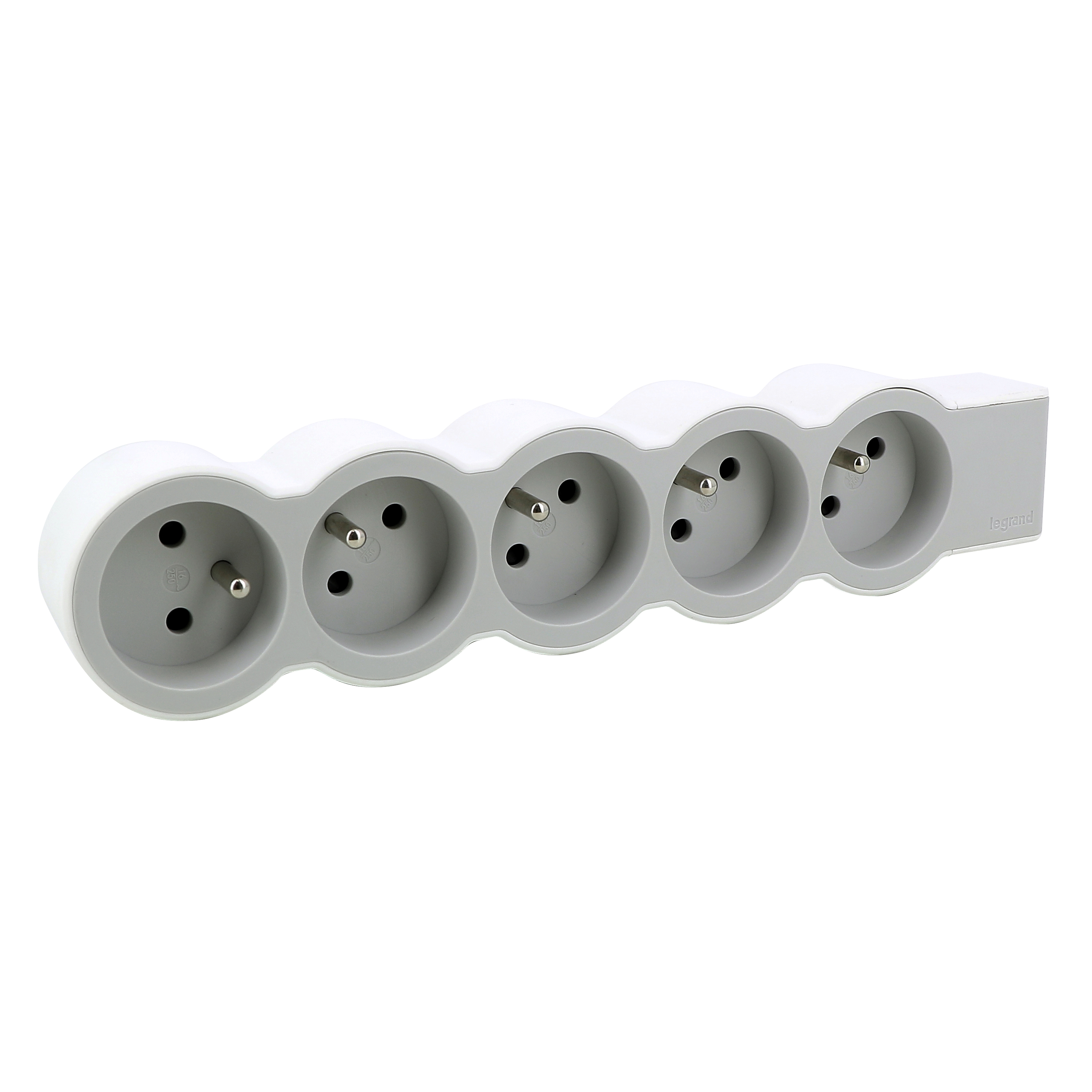 Multiprise 5 prises 0 USB A 0 USB C 0 m blanc LEGRAND - 3