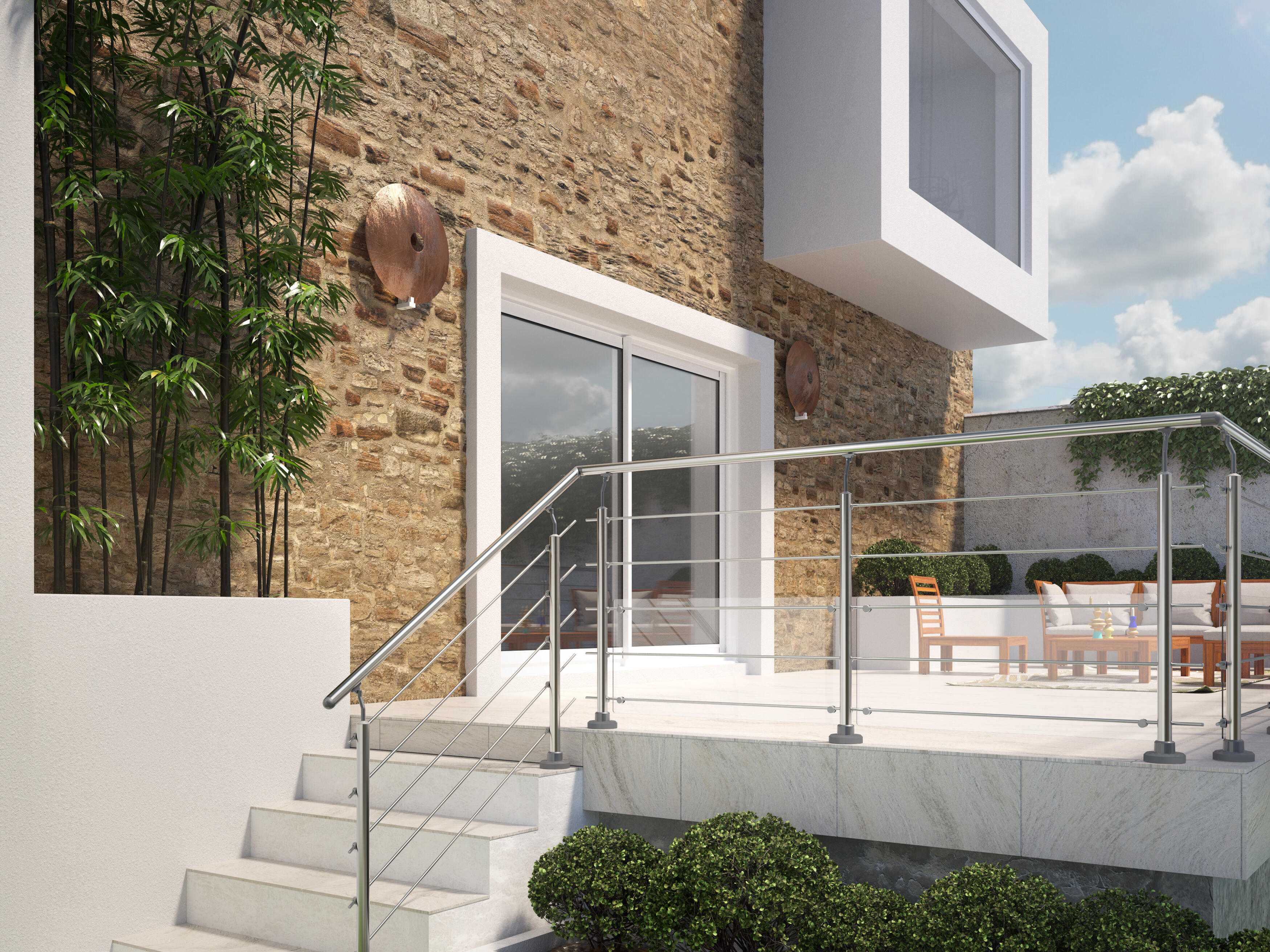 Cache sabot alu à plat gris alu OBAPI - 3